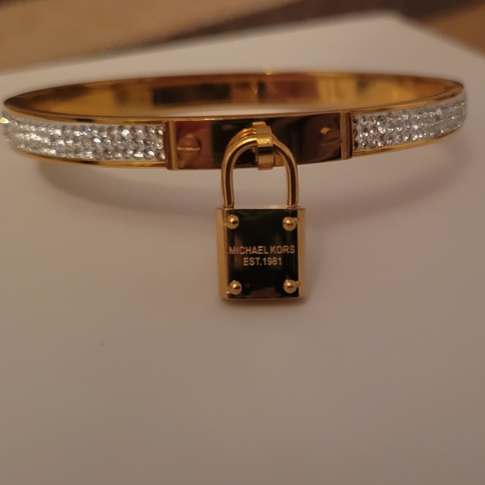 Gold wash MK bangle